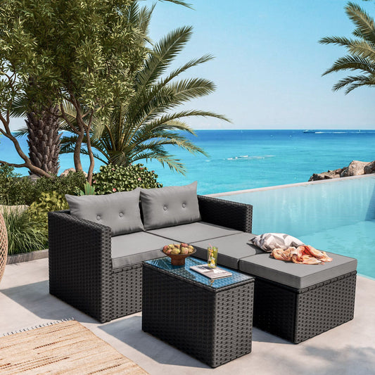 BORA BORA - Salon de Jardin 5 Pièces