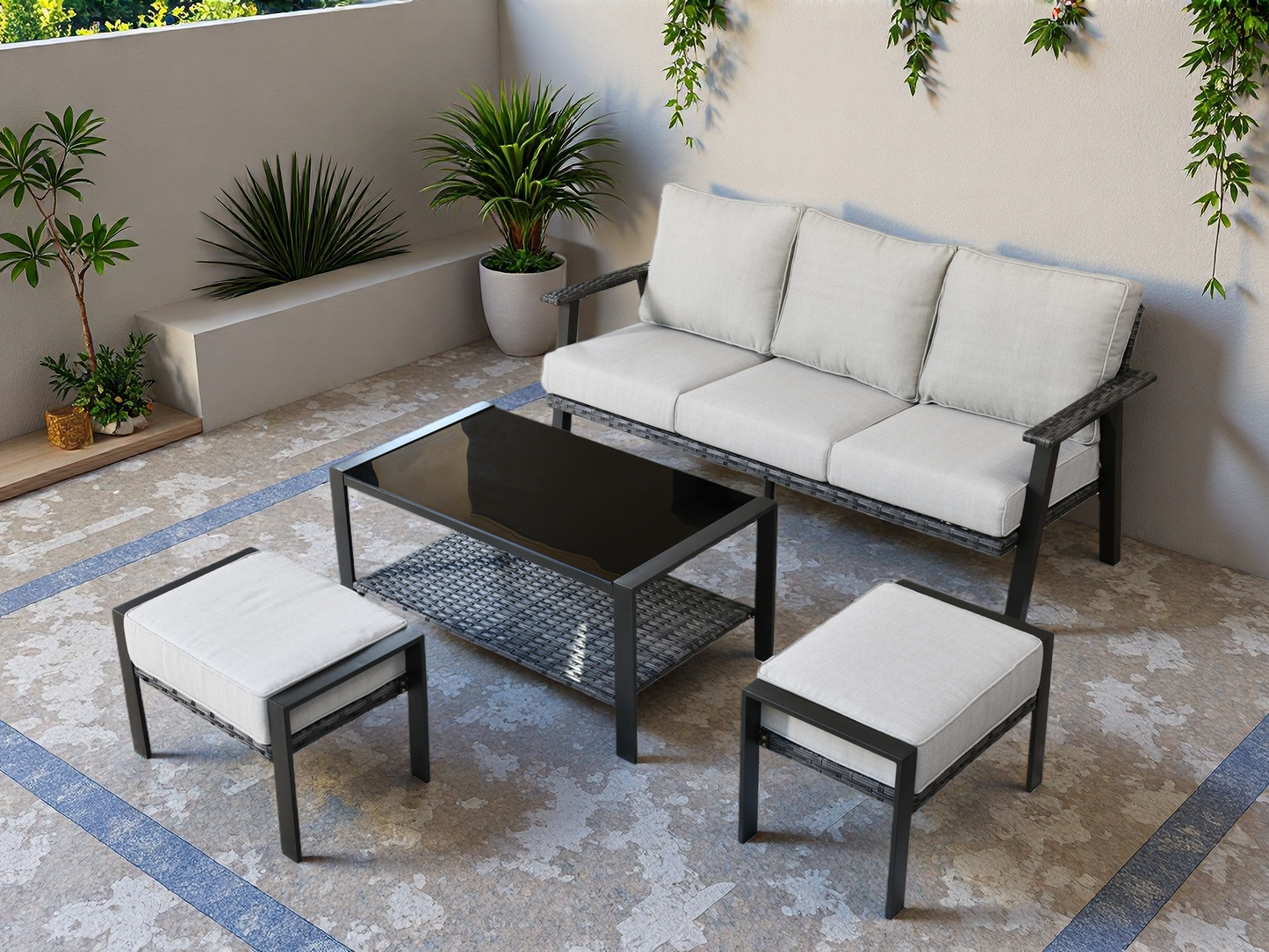 Dossena · Salon de Jardin 4 Pièces - 5 personnes