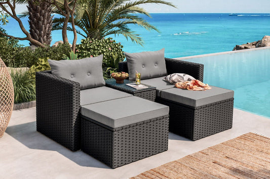 BORA BORA - Salon de Jardin 5 Pièces