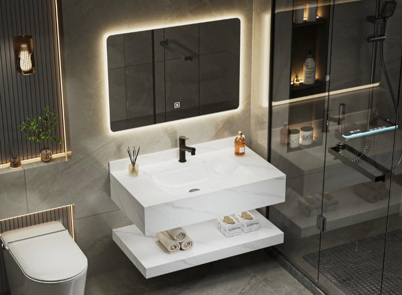 Puremarble + Miroir LED